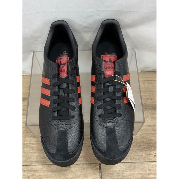 Adidas Samoa Originals Mens Size 13 Leather Sneakers Shoes Black Red - Picture 3 of 11
